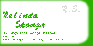 melinda sponga business card